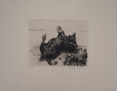Jean-Eugène BERSIER : La taupe - Gravure