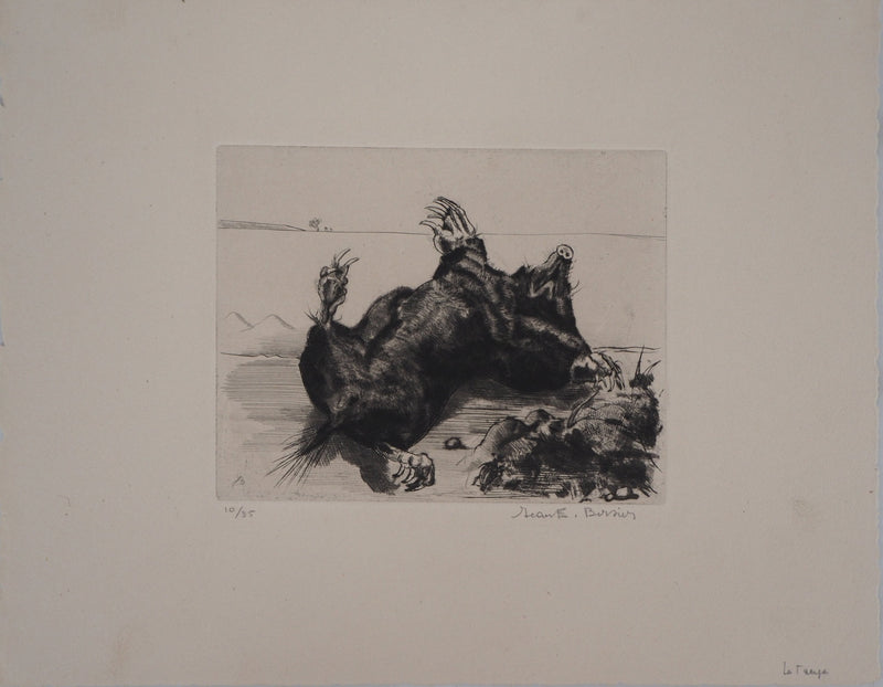 Jean-Eugène BERSIER : La taupe - Gravure