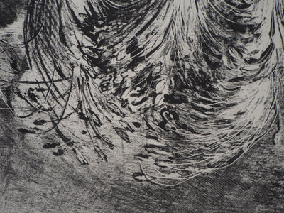 Jean-Eugène BERSIER : Les fenaisons, 1944 - Lithographie (détail)