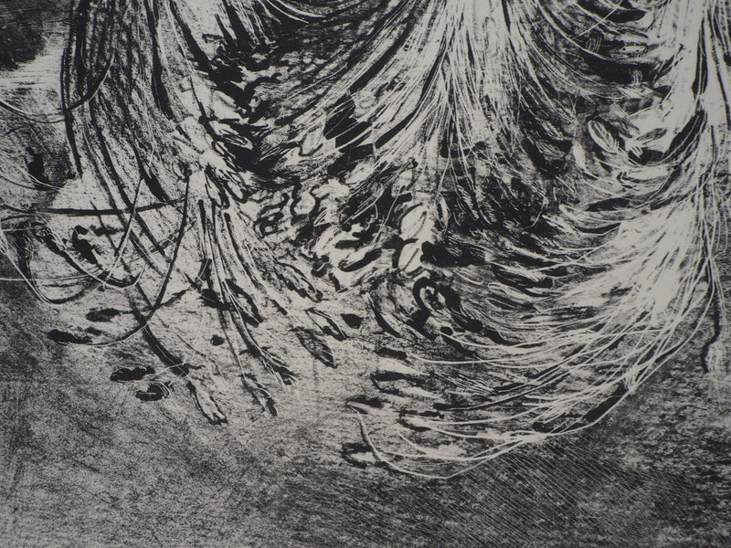 Jean-Eugène BERSIER : Les fenaisons, 1944 - Lithographie (détail)