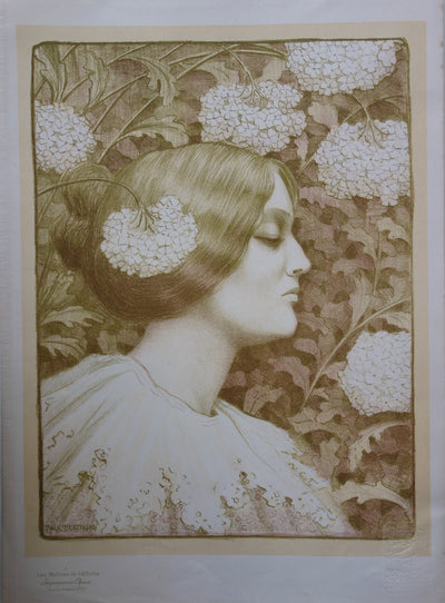 Paul BERTHON : Femme aux fleurs (planche n° 14) - Affiche