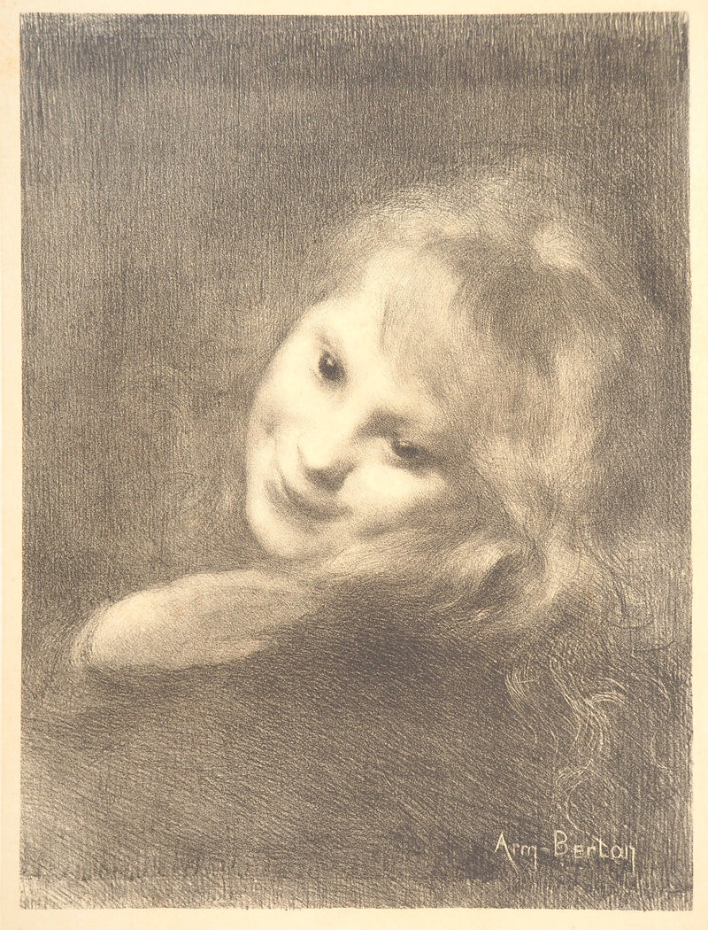 Armand BERTON : La Rieuse, 1897 - Lithographie