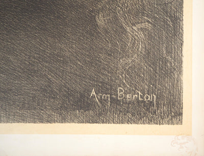 Armand BERTON : La Rieuse, 1897 - Lithographie (détail)