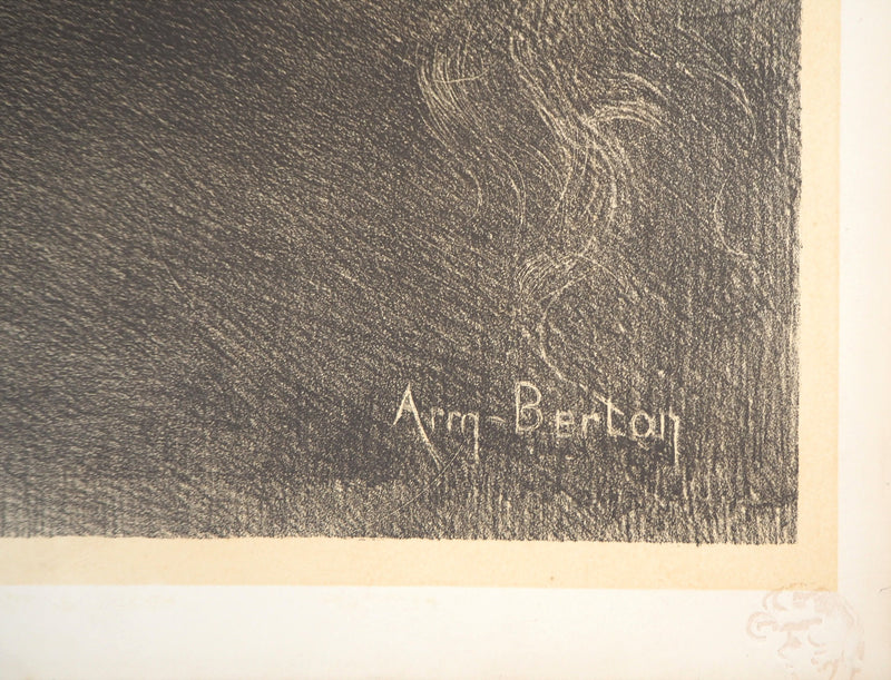 Armand BERTON : La Rieuse, 1897 - Lithographie (détail)