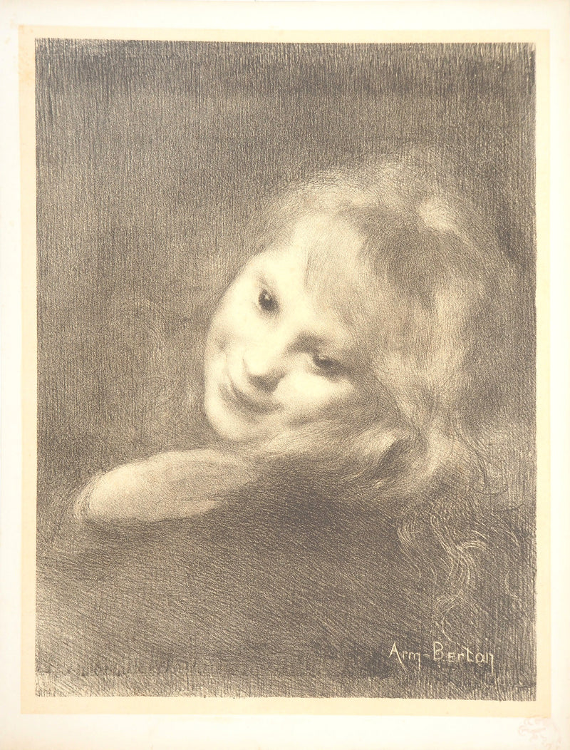 Armand BERTON : La Rieuse, 1897 - Lithographie (détail)