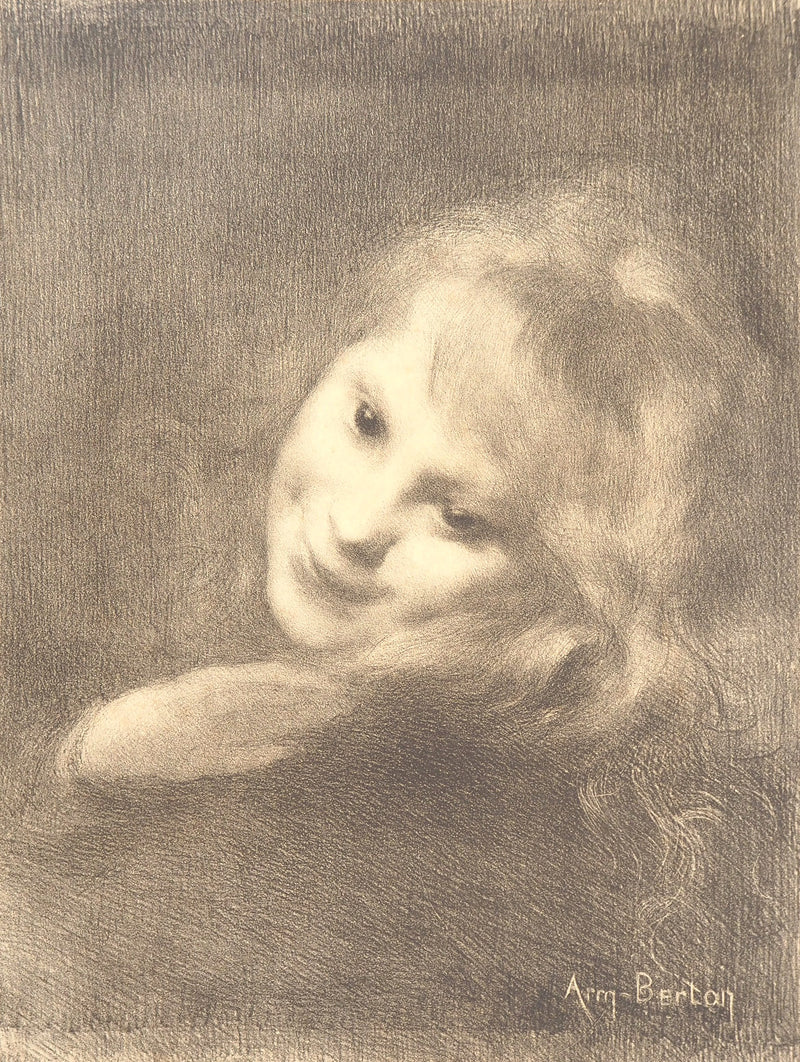 Armand BERTON : La Rieuse, 1897 - Lithographie (détail)