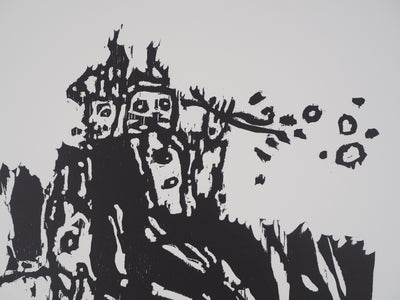 Richard BILAN : L'attente - Lithographie (détail)