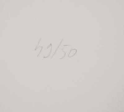 Richard BILAN : L'attente - Lithographie (détail)