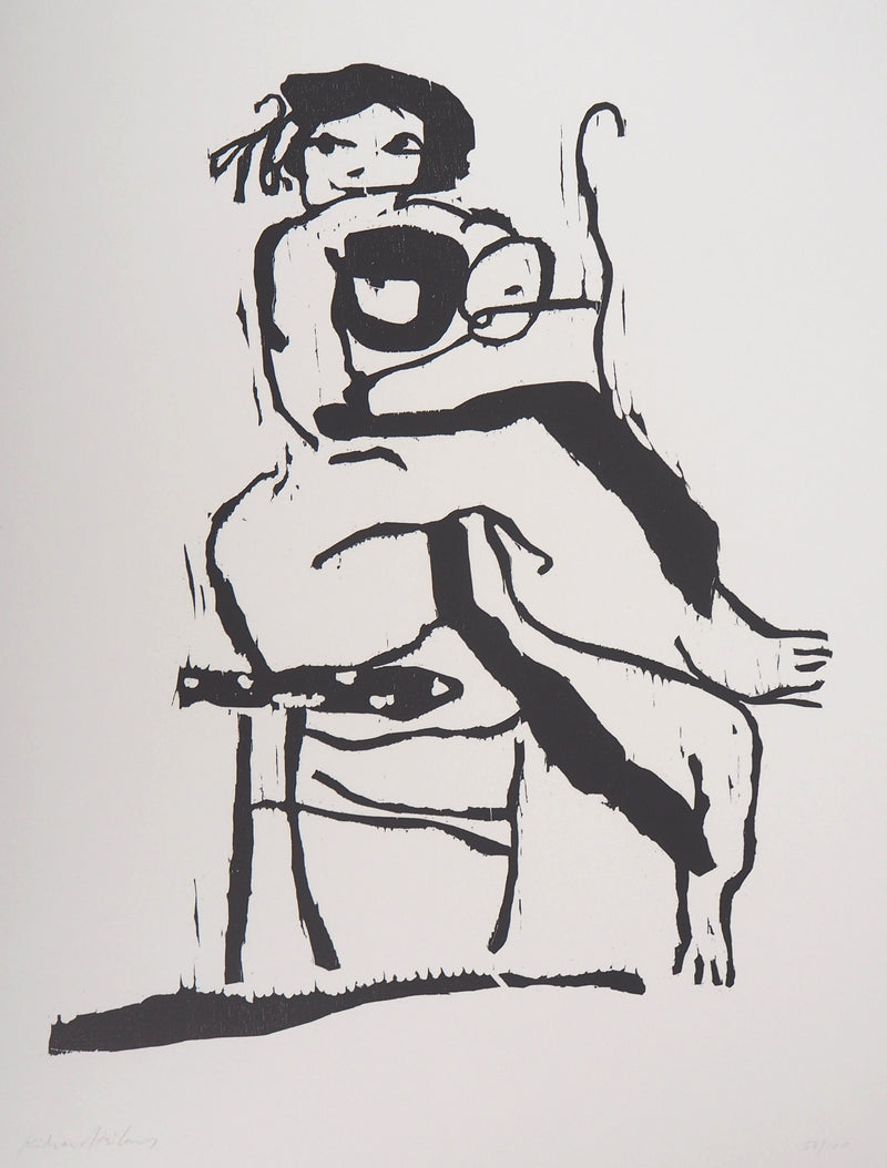 Richard BILAN : Moment intime - Lithographie