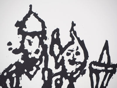 Richard BILAN : Voyage en train - Lithographie (détail)