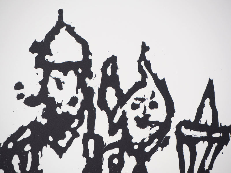 Richard BILAN : Voyage en train - Lithographie (détail)
