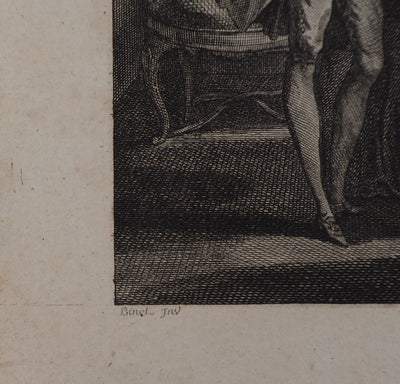  BINEL : Les amateurs de gravure - Gravure (détail)
