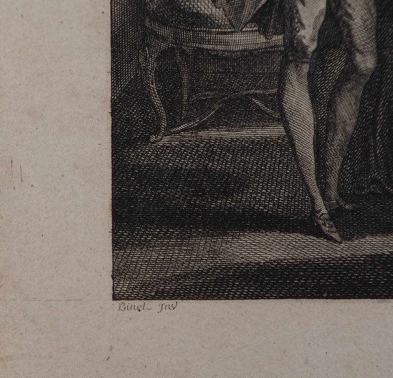  BINEL : Les amateurs de gravure - Gravure (détail)