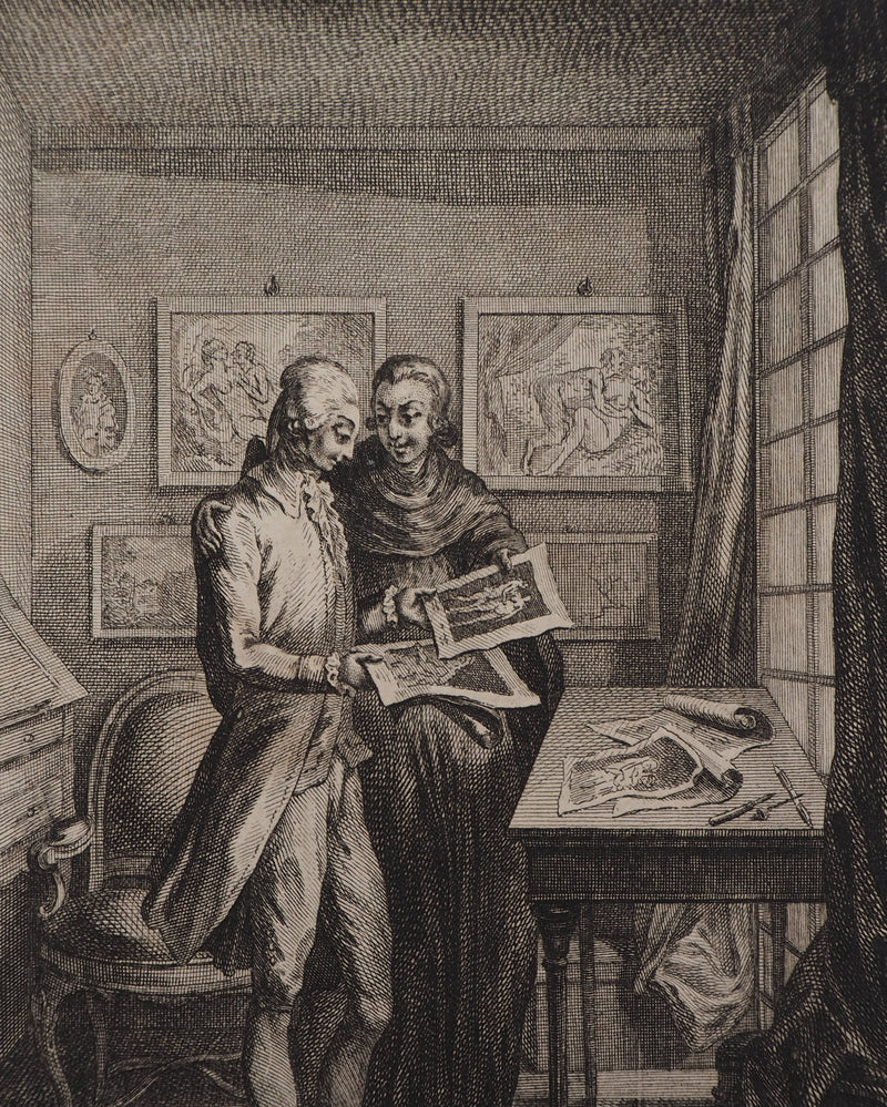  BINEL : Les amateurs de gravure - Gravure (détail)