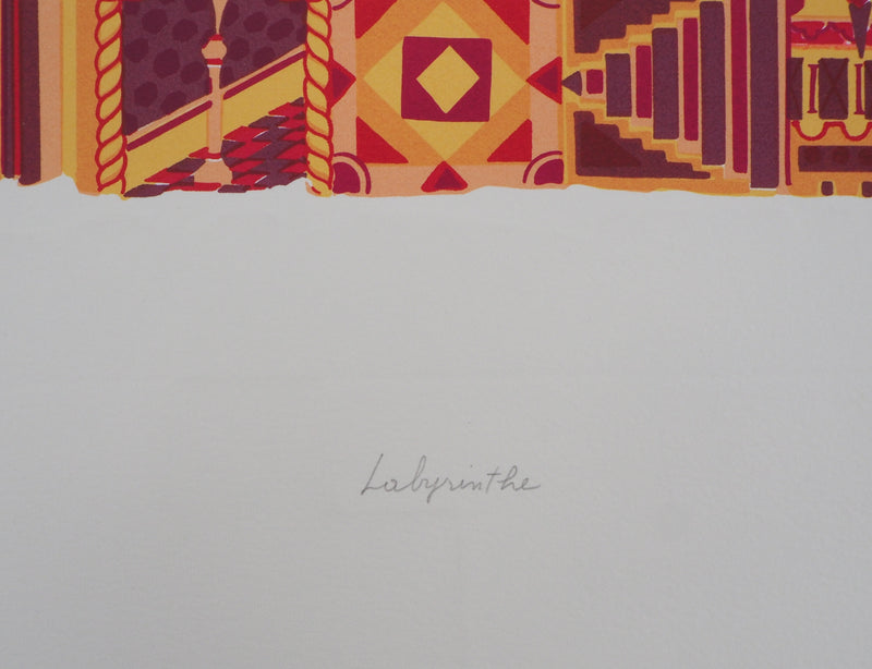 Chantal BISCHOFF : Labyrinthe - Sérigraphie (détail)