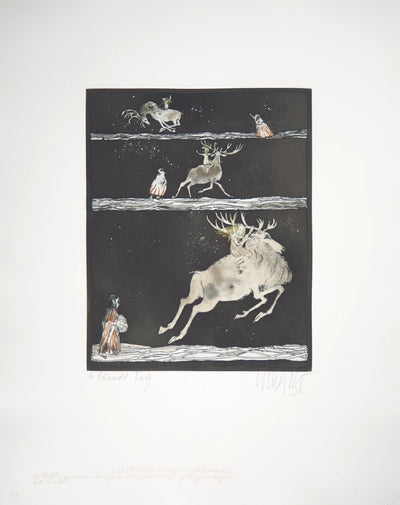 Lars BO : L'Adieu (Reine des neiges 3/10), 1969 - Gravure (détail)