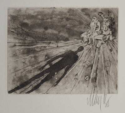 Lars BO : En attente - Gravure