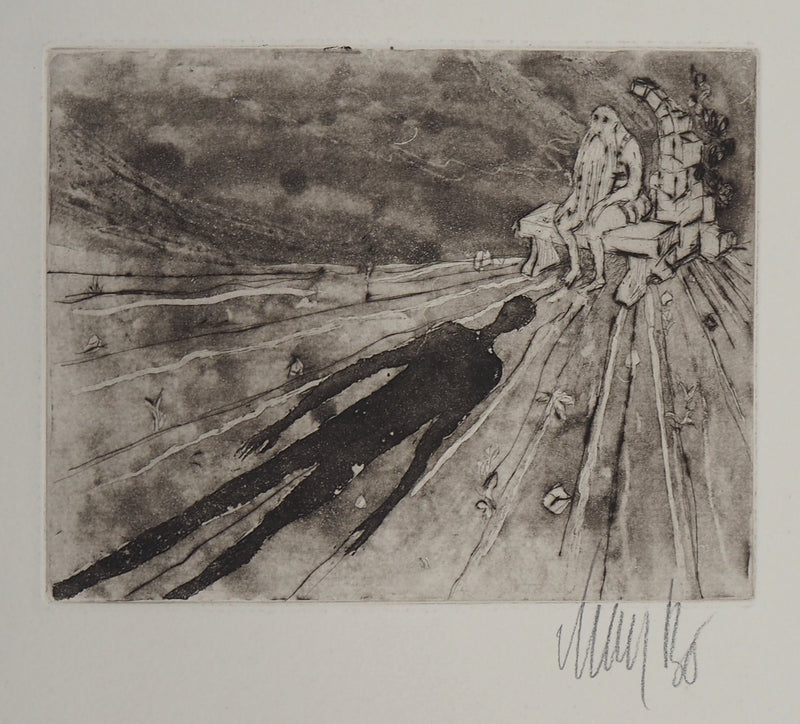 Lars BO : En attente - Gravure