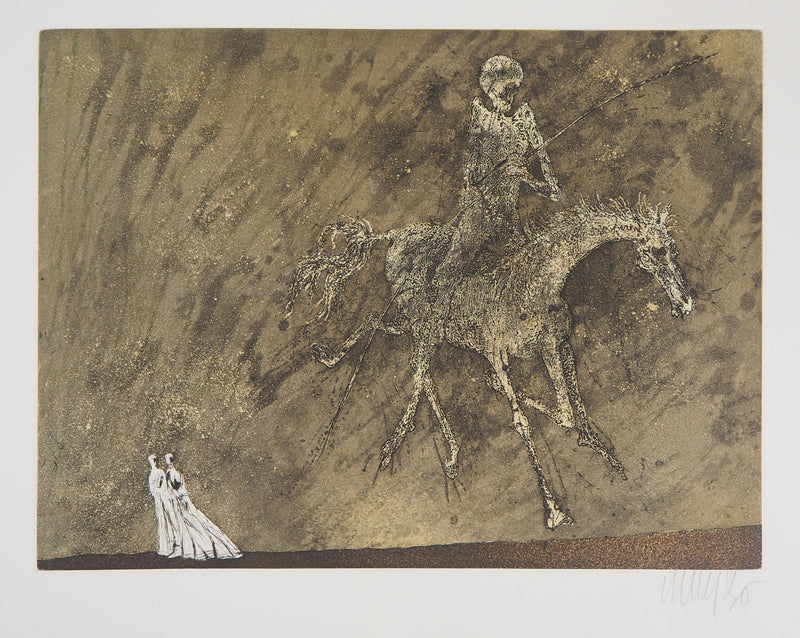 Lars BO : Cavalier onirique (Le Rêve de Jean Valjean 3/8), 1975 - Gravure