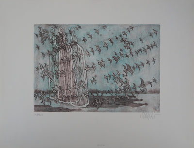 Lars BO : Dames de lumières, 1992 - Gravure (détail)