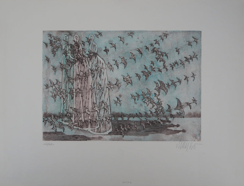 Lars BO : Dames de lumières, 1992 - Gravure (détail)