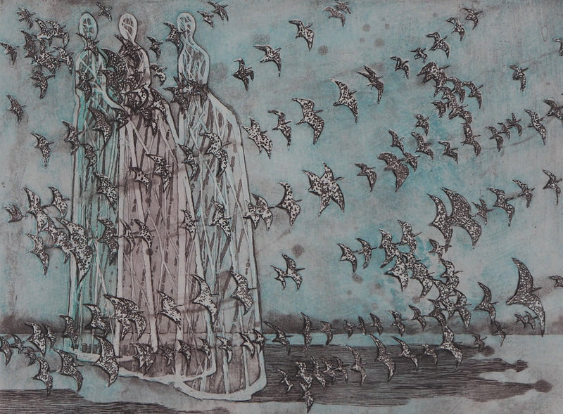 Lars BO : Dames de lumières, 1992 - Gravure (détail)
