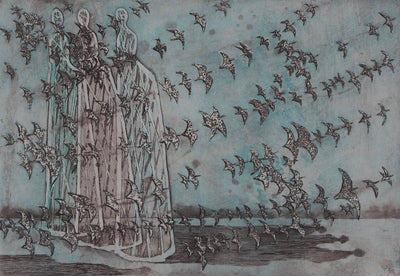 Lars BO : Dames de lumières, 1992 - Gravure (détail)