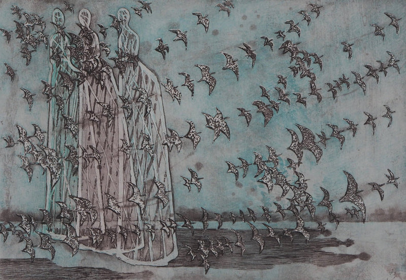 Lars BO : Dames de lumières, 1992 - Gravure (détail)