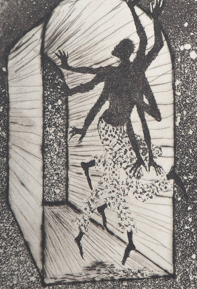 Lars BO : Durga dans l'espace - Gravure (détail)