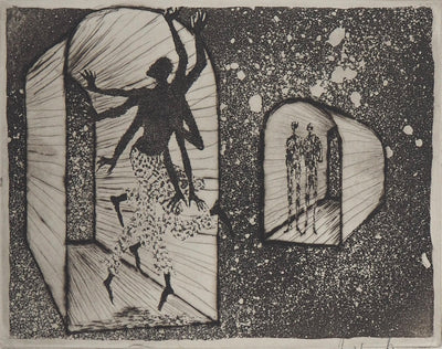 Lars BO : Durga dans l'espace - Gravure (détail)