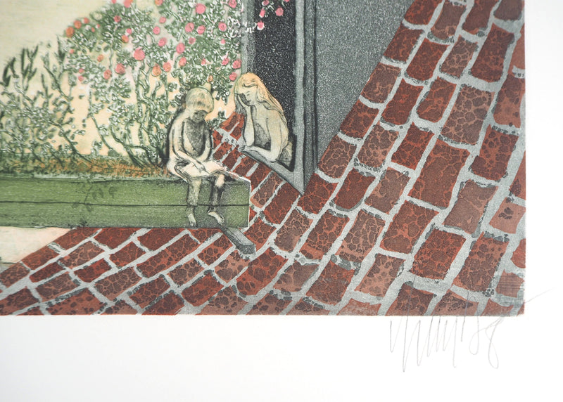 Lars BO : La Lecture du jour (Reine des neiges 10/10), 1969 - Gravure (détail)
