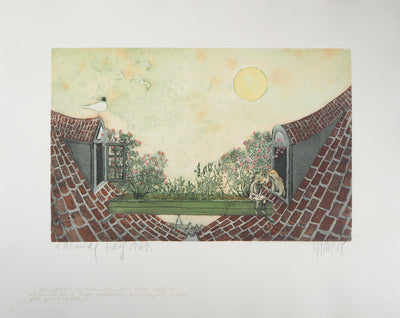 Lars BO : La Lecture du jour (Reine des neiges 10/10), 1969 - Gravure (détail)