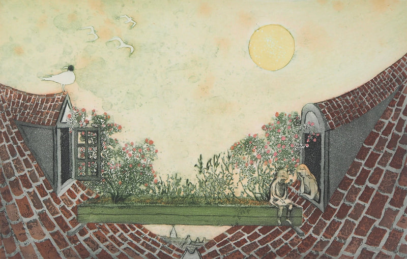 Lars BO : La Lecture du jour (Reine des neiges 10/10), 1969 - Gravure (détail)
