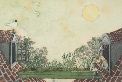 Lars BO : La Lecture du jour (Reine des neiges 10/10), 1969 - Gravure (détail)