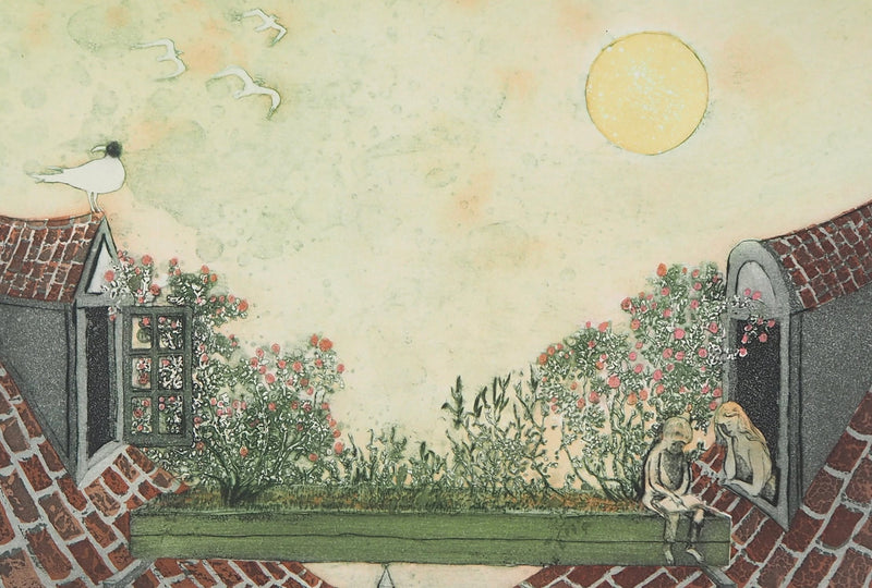 Lars BO : La Lecture du jour (Reine des neiges 10/10), 1969 - Gravure (détail)