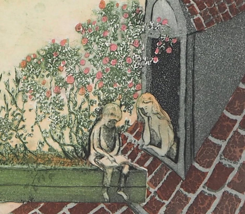 Lars BO : La Lecture du jour (Reine des neiges 10/10), 1969 - Gravure (détail)
