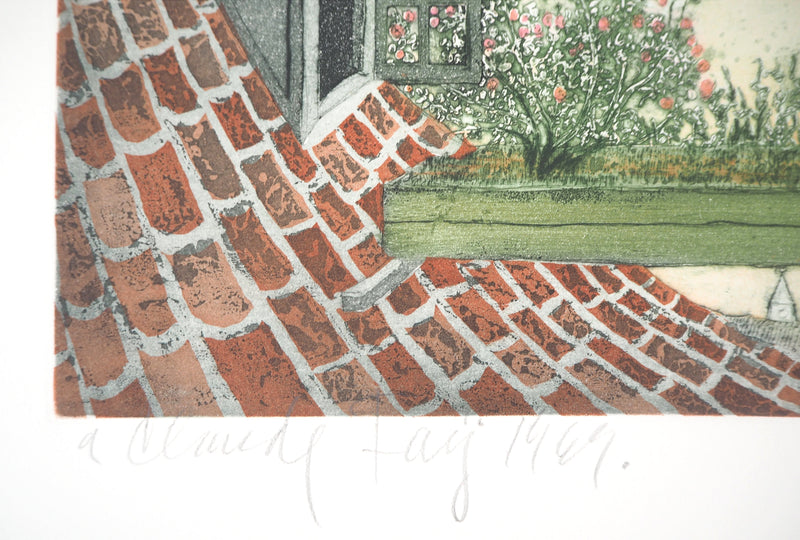 Lars BO : La Lecture du jour (Reine des neiges 10/10), 1969 - Gravure (détail)