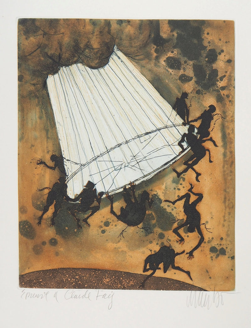 Lars BO : Le Miroir brisé (Reine des neiges 9/10), 1969 - Gravure (détail)