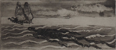 Lars BO : Une ombre sous l'eau - Gravure (détail)