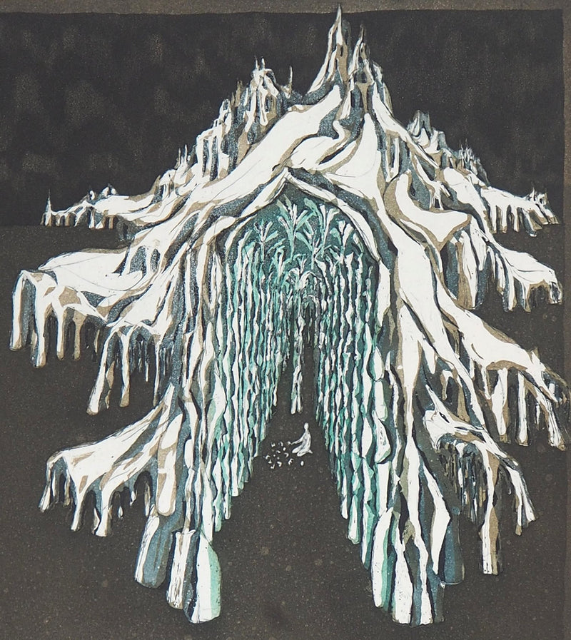 Lars BO : Le Palais de la reine des neiges (Reine des neiges 6/10), 1969 - Gravure (détail)