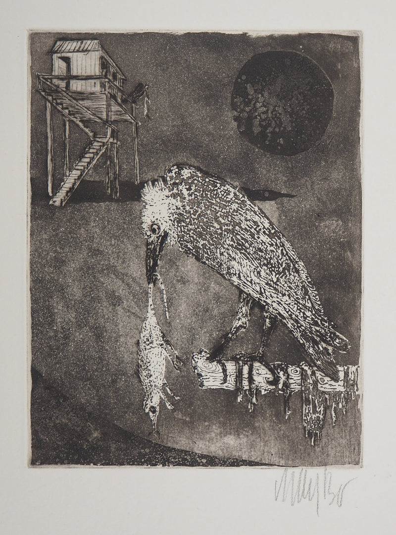 Lars BO : Prédateurs sous la lune noire - Gravure