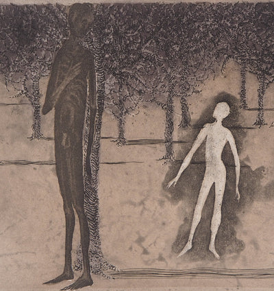 Lars BO : Rencontre surréaliste (Le Rêve de Jean Valjean 7/8), Gravure originale (photo de détail 5) - Crédit photo : Galerie Art.Paris