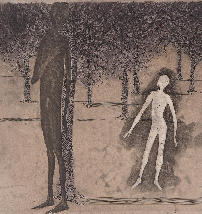 Lars BO : Rencontre surréaliste (Le Rêve de Jean Valjean 7/8), Gravure originale (photo de détail 5) - Crédit photo : Galerie Art.Paris