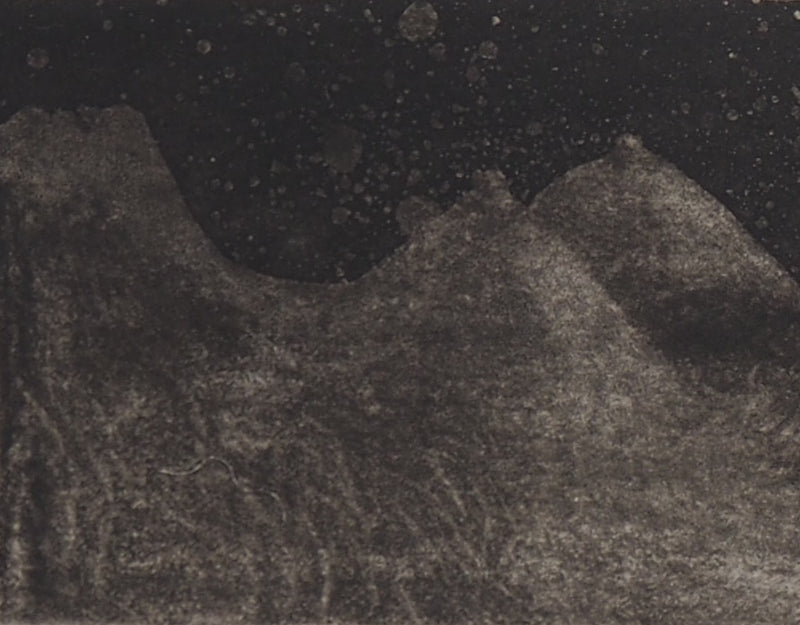 Lars BO : Nu Sous le croissant de lune - Gravure (détail)