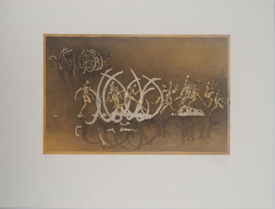 Lars BO : Squelette de dinosaure - Gravure