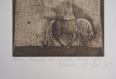 Lars BO : La tour s'enfuit, 1977 - Gravure (détail)