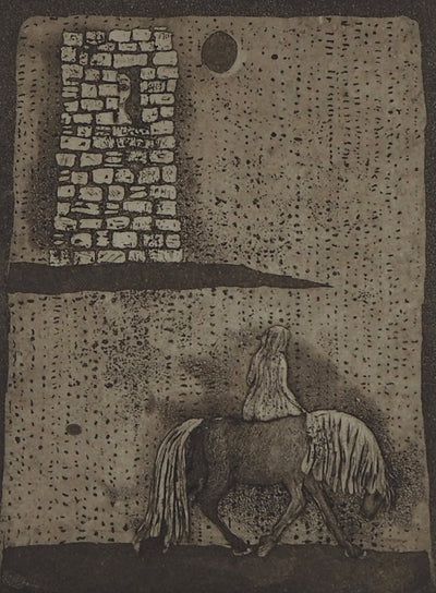 Lars BO : La tour s'enfuit, 1977 - Gravure (détail)