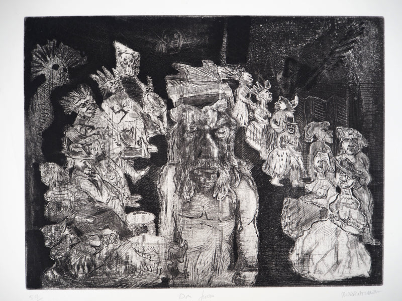 Claude BOGRATCHEW : Don Juan - Gravure (détail)