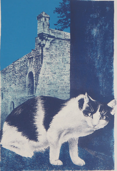 Denis BOISSIER : Instant de Chat, 1981 - Lithographie