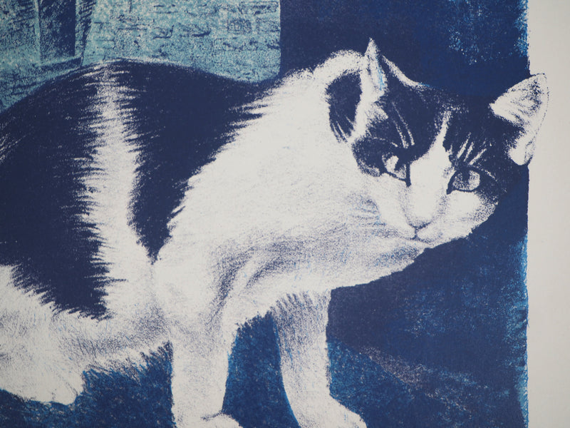 Denis BOISSIER : Instant de Chat, 1981 - Lithographie (détail)